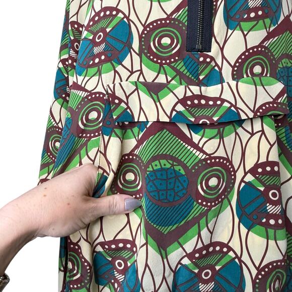 Marni at H&M 100% Silk Hooded Anorak Dress, size 4 - Picture 3 of 6